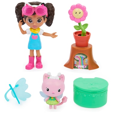 Gabby&rsquo;s Dollhouse, Flower-rific Garden Set with 2 Toy Figures, 2 Accessories, Delivery and Furniture Piece, Kids Toys for Ages 3 and up