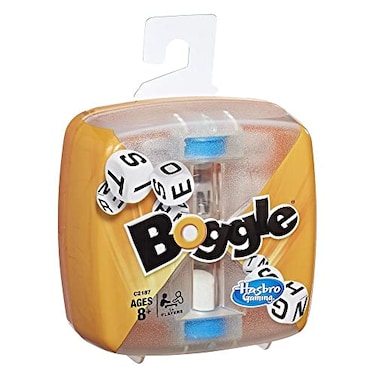 Boggle Classic Game   Word Search Games   Ages 8+   1 or More Players   Portable Travel Size   Fun Family Dice Games for Adults and Kids