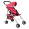 The New York Doll Collection My First Doll Stroller with Basket &amp; Heart Design Foldable Doll Stroller, Pink