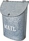 NACH Rothko Rustic Galvanized Metal Mailbox, Gold Wall Mount Mailboxes for Outside, Maximum Rust Protection Large Mailbox, Mail Holder, Parcel Holder, Hardware Included, FZ-M1003