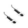 Renovators Supply Manufacturing Slide Bolt Latch 9 in. Black Iron Ball Tip Style Slide Bolt with Mounting Hardware Pack of 2