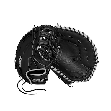 Wilson 2024 A700 12'' Baseball First Base Mitt - Black/Silver/White, Left Hand Throw