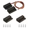 Aoje-Link RC-39 NC Wired Magnetic Door Switch Window Sensor Alarm for Home Security Access Control and Burglar Alarm Systems Black 2pcs