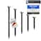RIKAMA&reg; 50 Picture Nails Silver   Picture Hanging kit   Each 10x 0.75, 1, 1.25, 1.5, 2 inch   Steel Nails for Hanging Pictures   Made in Germany
