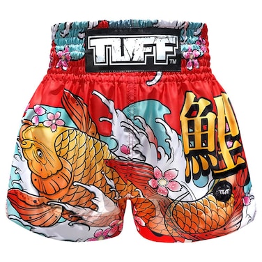 Tuff Boxing Sport Muay Thai Shorts Trunks Kick Martial Arts Training Gym Clothing, Tuf-ms637-red, Small