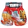 Tuff Boxing Sport Muay Thai Shorts Trunks Kick Martial Arts Training Gym Clothing, Tuf-ms637-red, Small