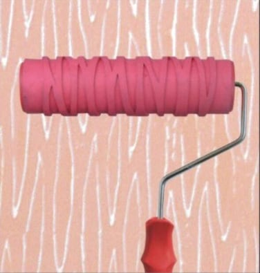 Sadiyamo 7" Art Roller DIY Wall Painting Pattern Roller Texture Roller with Designs Patterned Paint Rubber Roller with Plastic Handle
