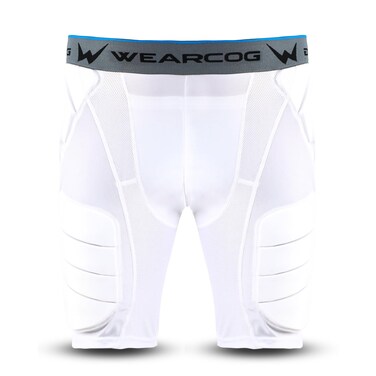 WEARCOG Pro-Flex Adult Football Girdle for Men's   5 Padded Integrated Football Pads with Hip, Tail, Thigh Pads and Cup Pocket   White 3XL Size