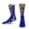 For Bare Feet NBA GOLDEN STATE WARRIORS Splatter Logo Crew Sock Size Large
