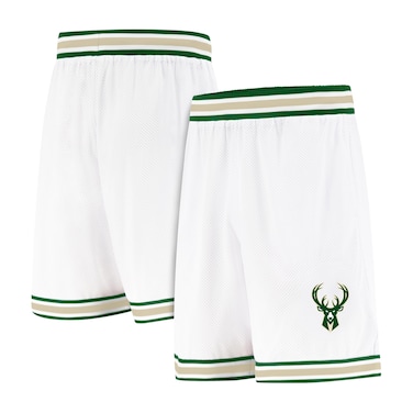 Ultra Game Men's Standard Active Knit 8" Showtime Basketball Training Shorts, White, Medium
