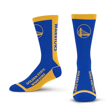 For Bare Feet NBA GOLDEN STATE WARRIORS MVP Crew Sock Team Color Large