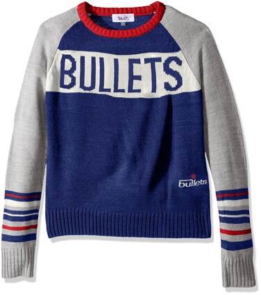 Touch by Alyssa Milano NBA Washington Bullets Team Spirit Sweater, Large, Royal