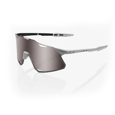 100% HYPERCRAFT Sport Performance Frameless Sunglasses (Matte Stone Grey - HiPER Silver Mirror Lens)