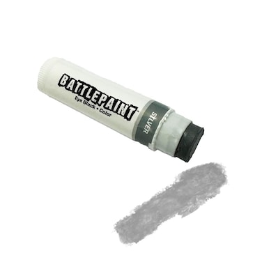 EyeBlack BattlePaint &ndash; Bright Colored Under Eye Black Grease for Pro Athletes and Super Fans &ndash; Baseball, Softball, Football &ndash; 1 Stick &ndash; Silver