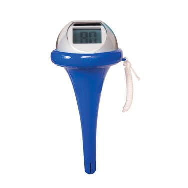 GAME Solar Digital Pool &amp; Spa Floating Dual Screen Thermometer, Solar Powered, Fahrenheit &amp; Celsius, Double-Sided Display, LCD Screen, Dark Blue