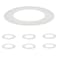 6 Pack White Goof Trim Ring for 4" Inch Recess Can Light, 6.2" Inch Outside Diameter, Textured or Gloss Finish, Paintable, Durable