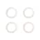 Lighting Plastics of Minnesota 4 Pack White Goof Trim Ring 4"" Outside Diameter 2.8"" Inner Diametere for Recess Can Light, Textured or Gloss Finish, Paintable, Durable