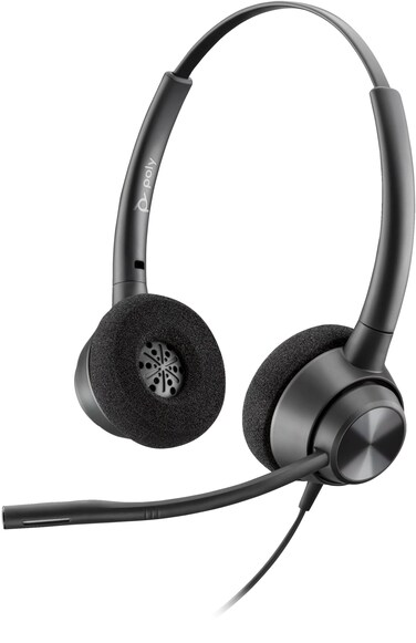 Plantronics Poly EncorePro 320 Stereo Headset - QD - Black