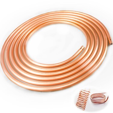XIFOWE 99.9% Copper Tube 1/4" OD x 3/16" ID 10 Ft, Tube Wall: 1/32", Refrigeration Seamless Round T2 Pure Copper Tubes, Soft Coil Copper Tubing, Used In Refrigerators, Air conditioners, DIY project...