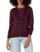 Amazon Essentials Women's Lightweight V-Neck Cardigan Sweater (Available in Plus Size), Burgundy, Small