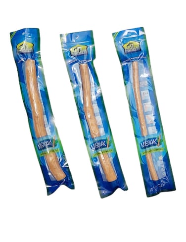 3 Pack of Sewak Siwak Meswak Miswak Sticks Stick Al Khair Natural Herbal Toothbrush Vacuum Sealed Natural Flavored Brush Tooth Toothbrush