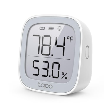 TP-Link Tapo Smart Temperature and Humidity Monitor   Requires Tapo Hub   2.7" E-Ink Display   Swiss-Made Sensor   Long-Lasting Performance   Real-Time Notification   Visual Graphics   Tapo T315