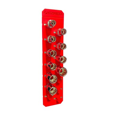 EZRED FSR12-R Flexible Magnetic Socket Holder Red, Holds 14 Sockets
