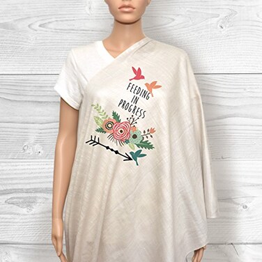 Nursing Cover Scarf, Nursing Cover, Nursing Scarf, Infinity Scarf, Breastfeeding Cover, Nursing Infinity Scarf, Feeding in Progress Cover(Silver Gray)