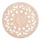 2Pcs Round Wood Appliques Carved Wooden Onlays Furniture Makeover, Decorative Center Carvings Decals for Wall Bed Door Mirror Dresser Cupboard Closet Cabinet DIY Craft Project, 10x10cm/3.94x3.94in