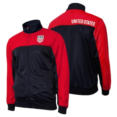Icon Sports Officially Licensed Mens U.S. Soccer Track Jacket &ndash; Full Zip Active Top &ndash; Lightweight Football Club Team Apparel, Large