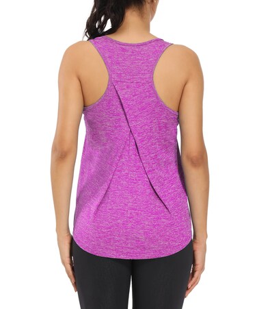 HLXFHB Workout Tank Tops for Women Gym Exercise Athletic Yoga Tops Racerback Sports Shirts (Orchid Purple, Small)