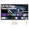 LG 27SR50F-W MyView Smart Monitor 27-Inch FHD (1920x1080) IPS Display, webOS 23, HDR 10, x2 Built-in Speakers, AirPlay 2, Screen Share, Bluetooth, ThinQ App, Remote Control, White