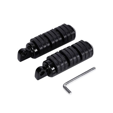 10mm Motorcycle Footpegs Passenger Foot Pegs Highway Pegs Fit Harley Sportster Softail Dyna Touring Black
