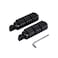 10mm Motorcycle Footpegs Passenger Foot Pegs Highway Pegs Fit Harley Sportster Softail Dyna Touring Black