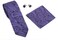 Kingsquare paisley tie, pocket square, cufflinks set (Purple)