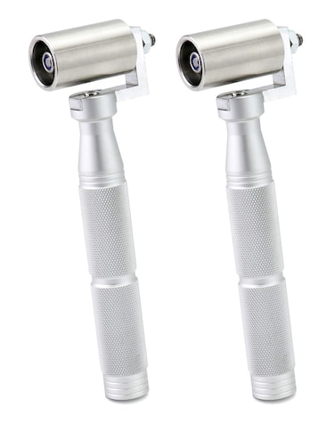 QWORK 1.5" Stainless Steel Home Wallpaper Seam Roller Wall Paper Construction Tool Seam Flat Roller Paint Tool, 2 Pack
