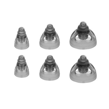 Mixed Phonak Open Smokey Dome Small-Medium-Large Domes, Genuine OEM Switzerland Replacement by Sonova, Hearing Aid Domes for SDS 3.0 Accessories -1 Pack/6 Domes Total