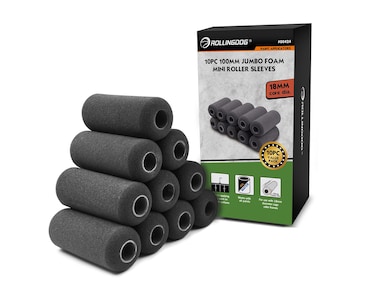 ROLLINGDOG Foam Roller Covers - 4 inch Roller Covers,Idea for Walls,Cabinets,Furniture Painting,Pack of 10