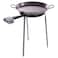 Castevia Paella Pan Polished Steel + Paella Gas Burner and Stand Set - Complete Paella Kit for up to 13 Servings