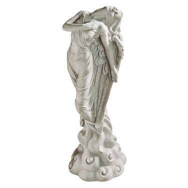 Design Toscano Ascending Angel Garden Statue, Medium, Antique Stone