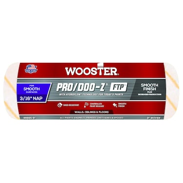 Wooster Brush RR665-9 Inch Pro Doo Z FTP Roller Cover, 3/16-Inch Nap