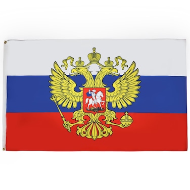 AZ FLAG - Russia With Eagle Flag - 3x5 Ft - Light Polyester Russian Coat Of Arms Banner with Two Brass Eyelets - Fade Resistant - Vivid Colors - 3' x 5' Feet - 150x90 Cm