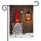ORIY Christmas Gnome Garden Flag,Double-Sided Home Rustic Winter Garden Yard Decorations,New Year Vintage Seasonal Outdoor Flag 12 x 18inches for Holiday,Purple