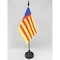 Valencian Community Independentist Table Flag 4&#39;&#39; x 6&#39;&#39; - Valencia nationalist Desk Flag 15 x 10 cm - Black plastic stick and base - AZ FLAG