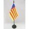 Valencian Community Independentist Table Flag 4'' x 6'' - Valencia nationalist Desk Flag 15 x 10 cm - Black plastic stick and base - AZ FLAG