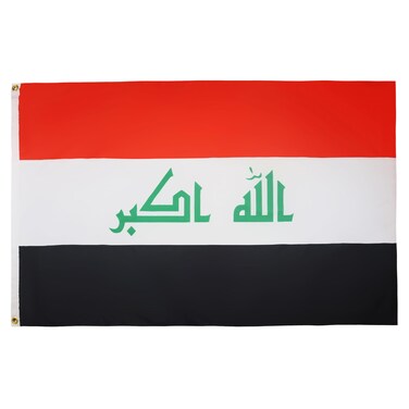 AZ FLAG - Iraq Flag - 3x5 Ft - 100D Polyester Iraqi Banner with Two Metal Grommets - Fade Resistant - Vivid Colors - 3' x 5' Feet - 150x90 Cm