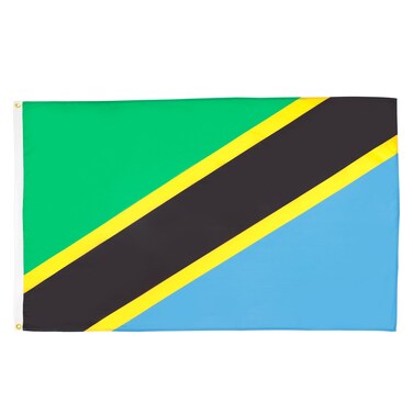 AZ FLAG - Tanzania Flag - 2x3 Ft - 100D Polyester Tanzanian Banner with Two Metal Grommets - Fade Resistant - Vivid Colors - 2' x 3' Feet - 90x60 Cm
