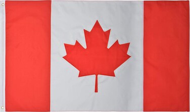 Canada Flag 3' x 5' Ft 210D Nylon Premium Outdoor Embroidered Canadian Flag
