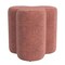 HomePop Upholstered Clover Shaped Ottoman Home D&eacute;cor Foot Rest Ottoman - Pink Chenille