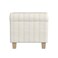 HomePop Home Decor Classic Square Storage Ottoman with Lift Off Lid   Ottoman with Storage for Living Room &amp; Bedroom, Marigold Pinstripe Cream Fabric